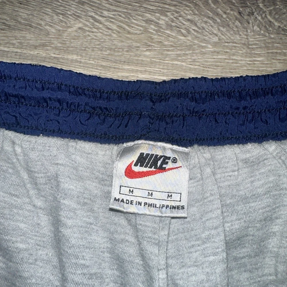 Vintage Nike Jogger Pants Mens Medium Navy Blue  Track Y2K Lined Ankle Zip